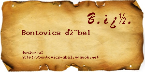 Bontovics Ábel névjegykártya